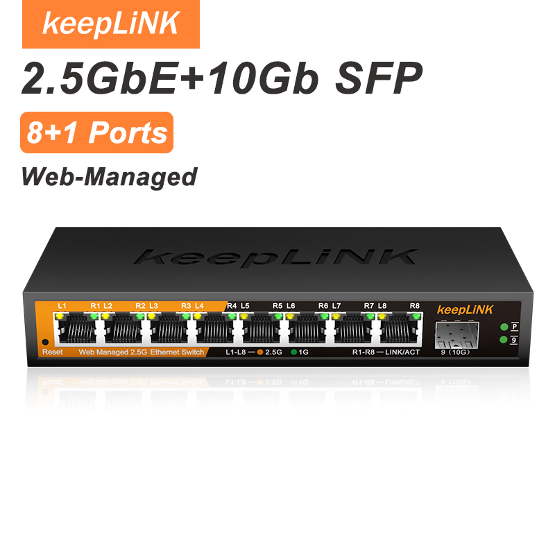 KeepLiNK KP-9000-9XHML-X 2.5Gb - đánh giá và giá Sfp+ 10G Managed Switch 8 Port